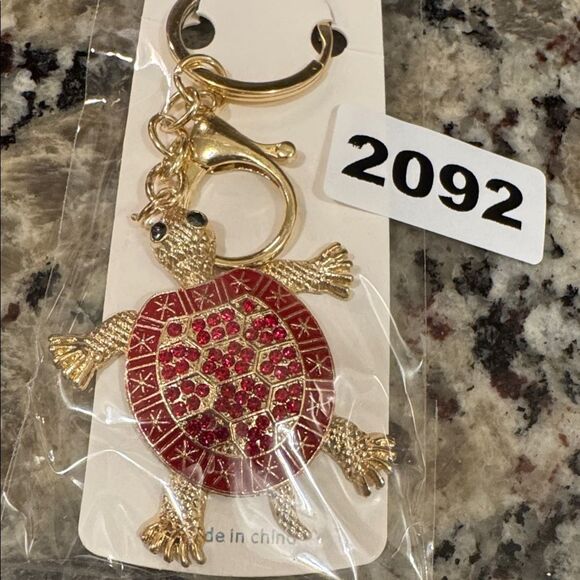 Accessories - 2092 Rhinestone, Turtle Key Ring & Bag‎ Charm